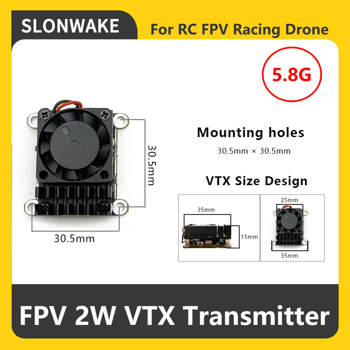 Transmisor FPV VTX SLONWAKE 5. - Fpv Drone Camera reseña y precio